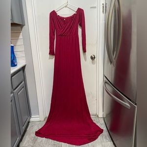 Dark Red photo shoot dress 👗 (C178)